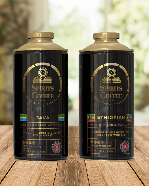 12oz Barrel-Aged Coffee Kit (2 Units) on top of a table